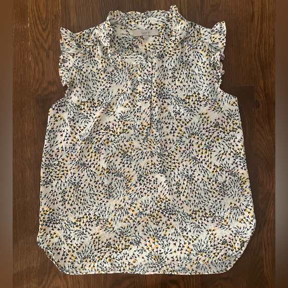 Ann Taylor Loft - sheer sleeveless blouse - size small - Picture 1 of 5